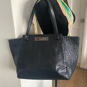 Elliott Lucca Black Genuine Leather Bali Tote